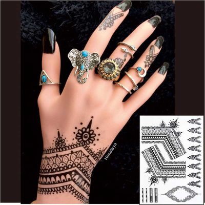 Henna Tattoos and Black Nails