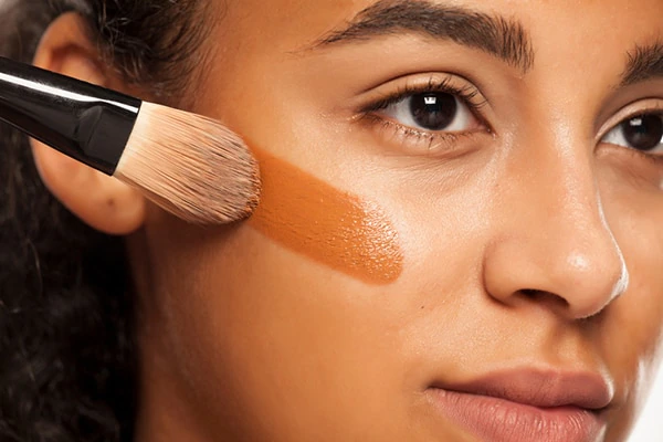 foundation with brush